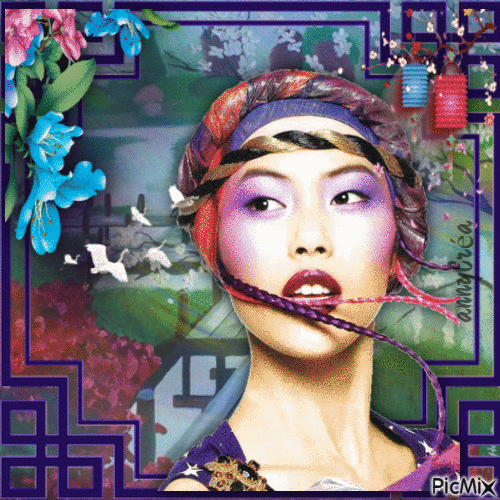 Portrait asiatique - GIF เคลื่อนไหวฟรี