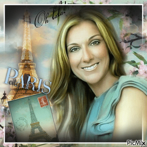 Céline Dion - Paris - Zdarma animovaný GIF