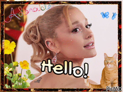 Hello Ariana Grande - Δωρεάν κινούμενο GIF