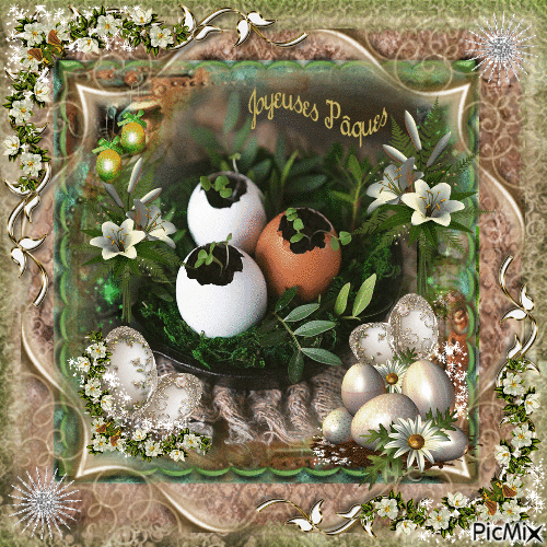 Joyeuse Fête de Pâques - Ingyenes animált GIF