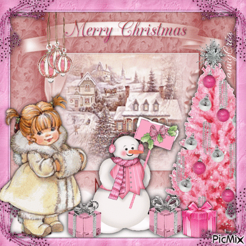 Pink Christmas - Ingyenes animált GIF