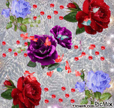 Rózsa pillangó! - Bezmaksas animēts GIF