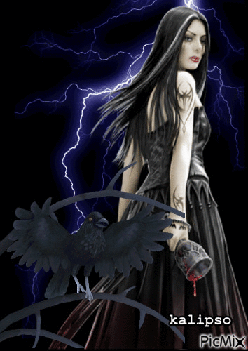 Gothic girl... - Besplatni animirani GIF