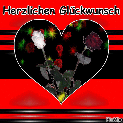 Herzlichen Glückwunsch - Бесплатный анимированный гифка