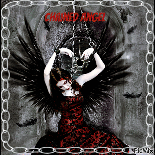 chained angel - GIF animado grátis