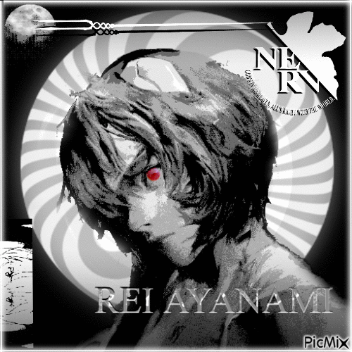 Rei Ayanami - Neon Genesis Evangelion - GIF animado grátis