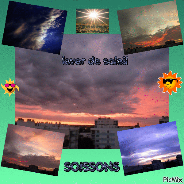 lever du soleil à SOISSONS - Gratis animeret GIF