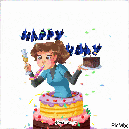 happy birthday! - Animovaný GIF zadarmo