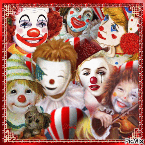 Le monde des clowns - Бесплатный анимированный гифка