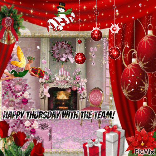 HAPPY THURSDAY WITH THE TEAM - Free animated GIF