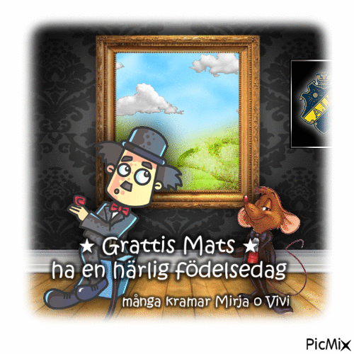Grattis Mats 2022 - GIF animado gratis