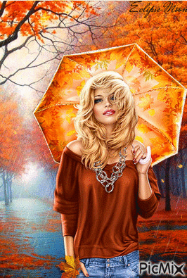Fall Umbrella - GIF animado gratis