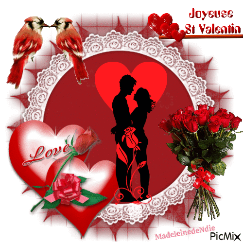 joyeuse St-Valentin - Animovaný GIF zadarmo