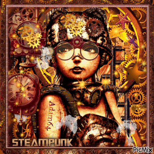 "Petite fille Steampunk - Free animated GIF