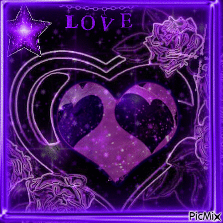 Purple Love - Animovaný GIF zadarmo