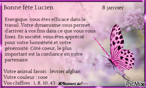8 janvier Lucien - GIF เคลื่อนไหวฟรี