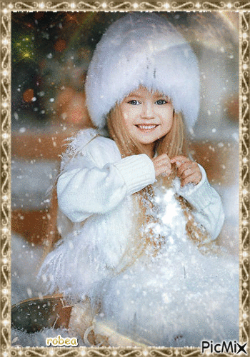 Petite beauté dans la neige - Besplatni animirani GIF