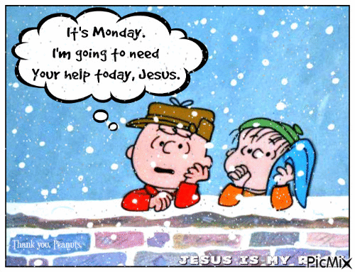 Charlie Brown Monday - GIF animate gratis