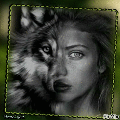 La femme loup. - GIF animado gratis