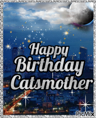 Happy Birthday Catsmother - Animovaný GIF zadarmo