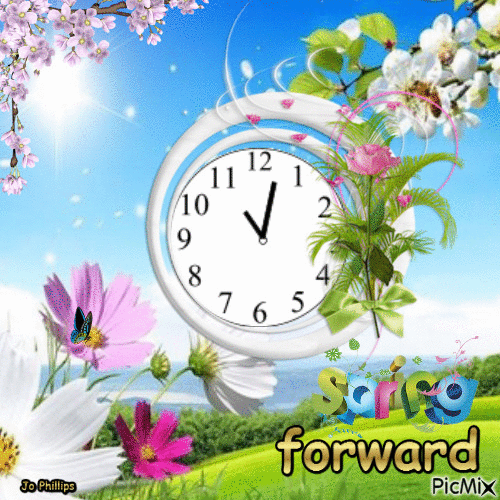 spring forward - Gratis animerad GIF