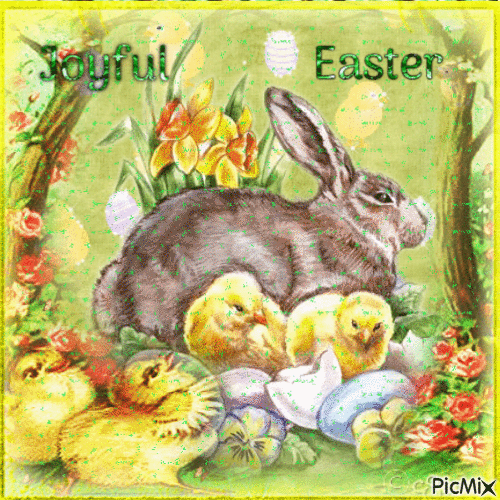 Joyful Easter - Бесплатни анимирани ГИФ