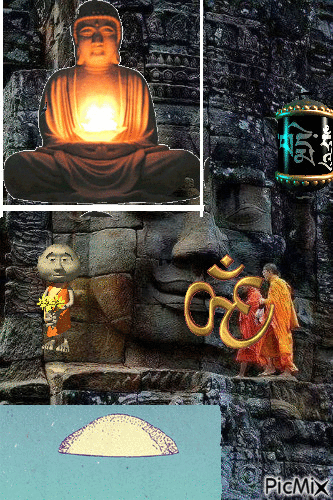 Collage budista - Besplatni animirani GIF