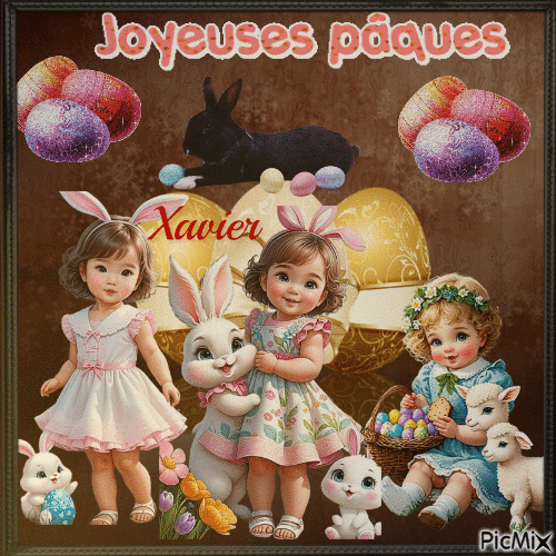 pour mes amies & amis pour Paques - Free animated GIF