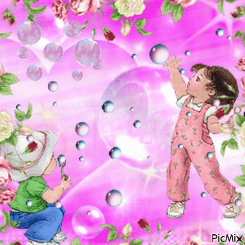 Les Bulles Magiques - Darmowy animowany GIF