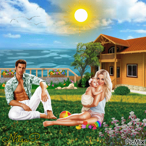 House by the sea . Contest - GIF animate gratis