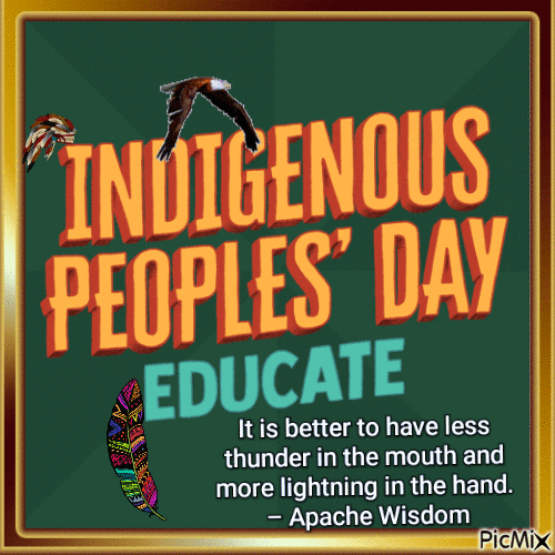 Indigenous peoples day - GIF animado grátis