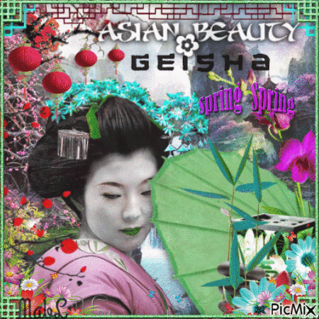 Spring Geisha - Ingyenes animált GIF