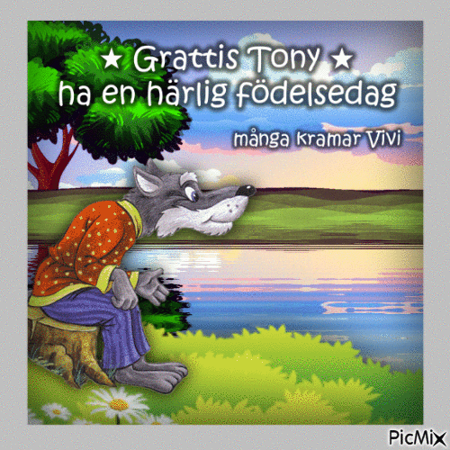 Grattis Tony 2022 - Free animated GIF