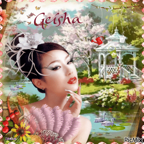 Geisha Autumn - 無料のアニメーション GIF