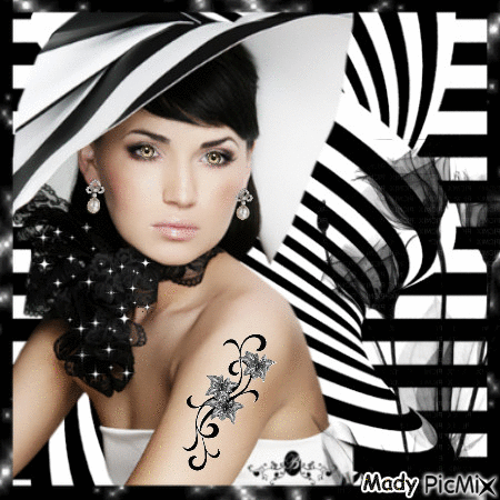 Femme et spirale - Free animated GIF