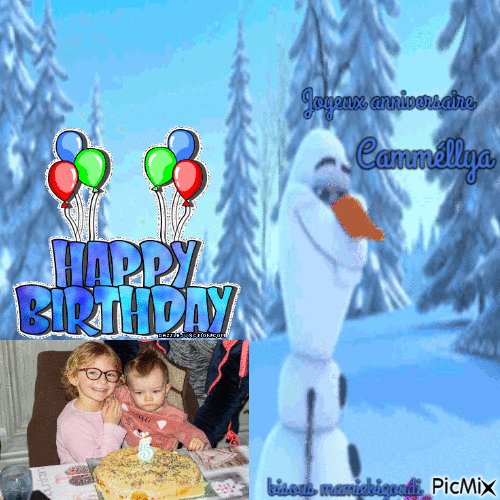 joyeux anniversaire Caméllya - Gratis animerad GIF