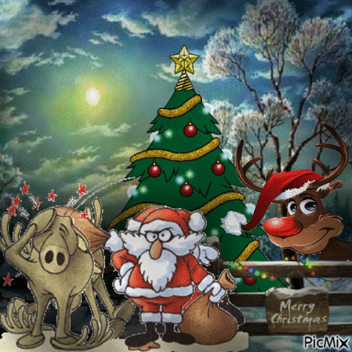 Lustige Weihnachten - GIF animate gratis