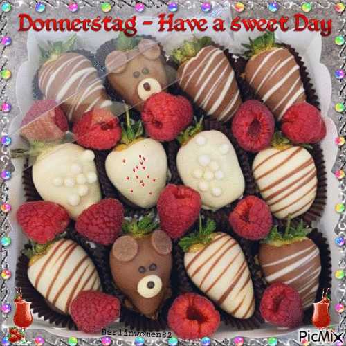 Thursday / Donnerstag Erdbeere/Strawberry - Free animated GIF