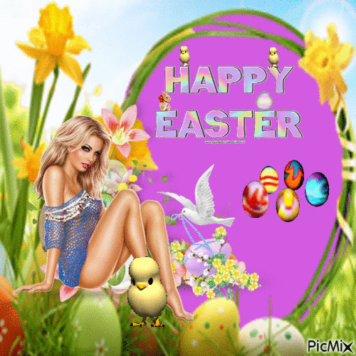 Easter Sp;inning Eggs - Zdarma animovaný GIF