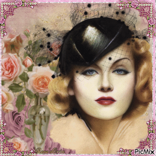 Concours :  Vintage avec des roses - Gratis animerad GIF