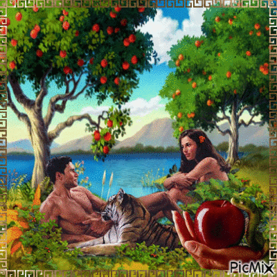 Adam and Eve - Free animated GIF