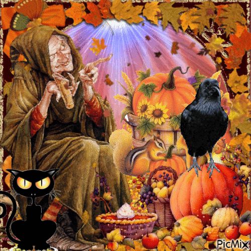 Autumn Witch - Δωρεάν κινούμενο GIF