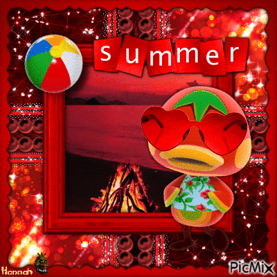 ♥Ketchup at the Beach at Sunset♥ - Free animated GIF