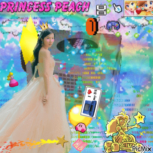 princess peach/nintendo joy - Animovaný GIF zadarmo