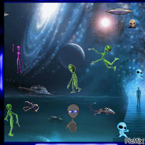 Cosmos Extra Terrestres - GIF animado gratis