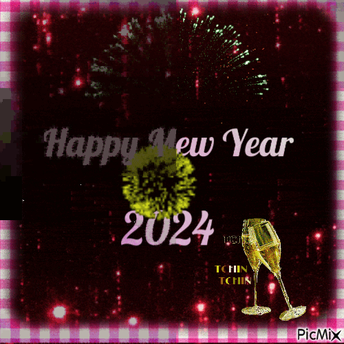 Happy New Year  2024! 🙂 - Free animated GIF