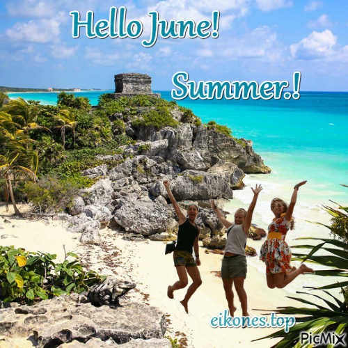 Hello June! Summer.! - bezmaksas png