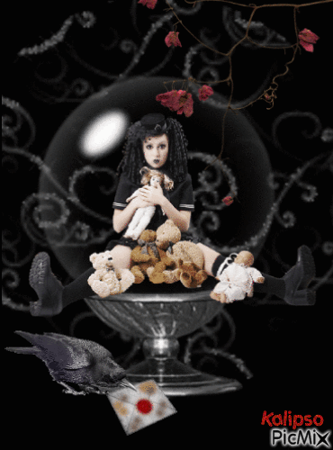 Gothic girl - Ingyenes animált GIF