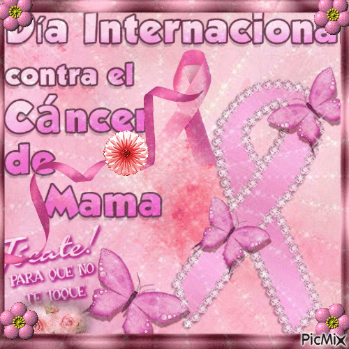 DIA INTERNACIONAL CONTRA EL CANCER DE MAMA - GIF animé gratuit