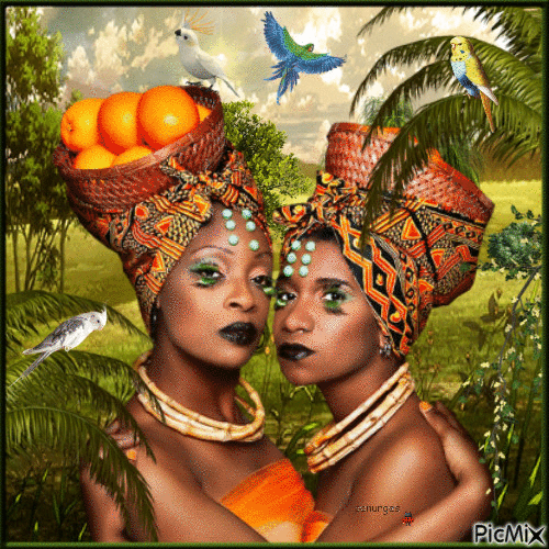 beauté africaine - Бесплатный анимированный гифка